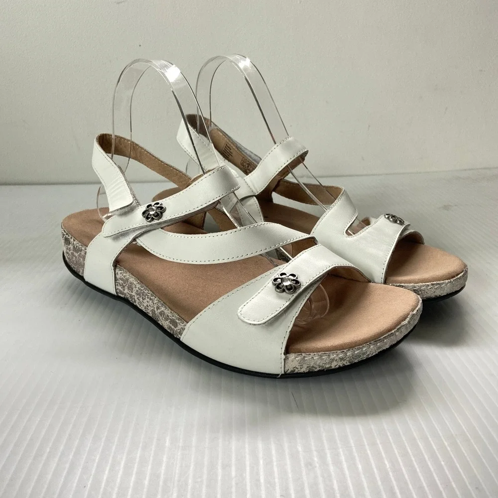Romika Ridschi 54 White Leather Sandal Womens EU 41 US 10 10.5 NEW